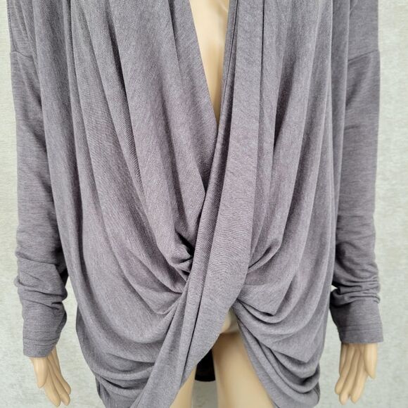 Costa Blanca Stylish Gray Draped Infinity Cardigan Women's Medium Large - Picture 2 of 11